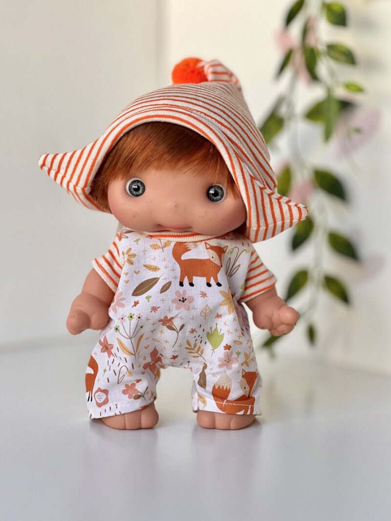Doll PIU, red, in suit, 25cm (Marina&Pau)