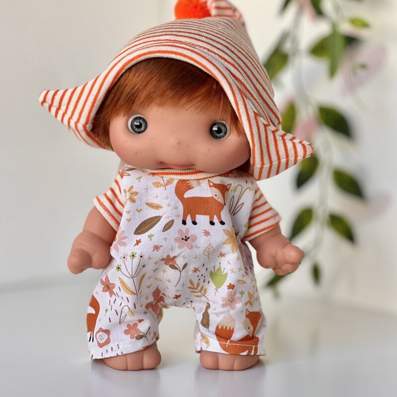 Doll PIU, red, in suit, 25cm (Marina&Pau)