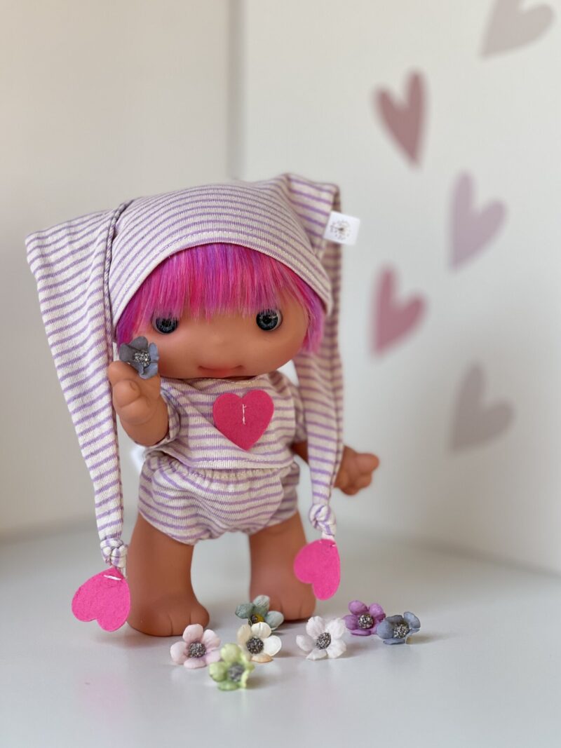 PIU doll, pink hat, 25cm (Marina&Pau)