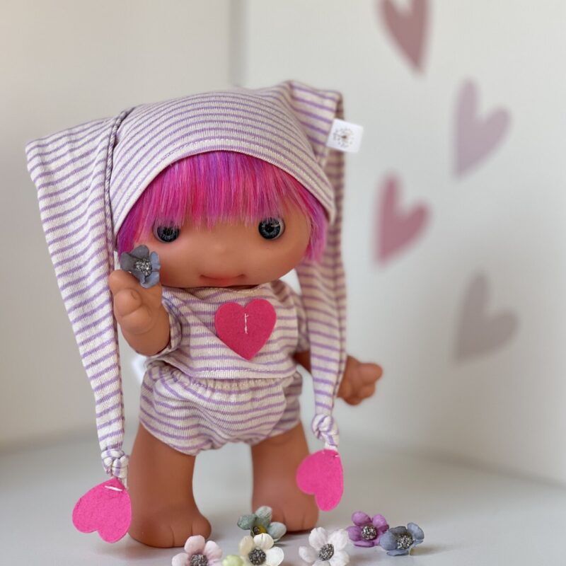 PIU doll, pink hat, 25cm (Marina&Pau)