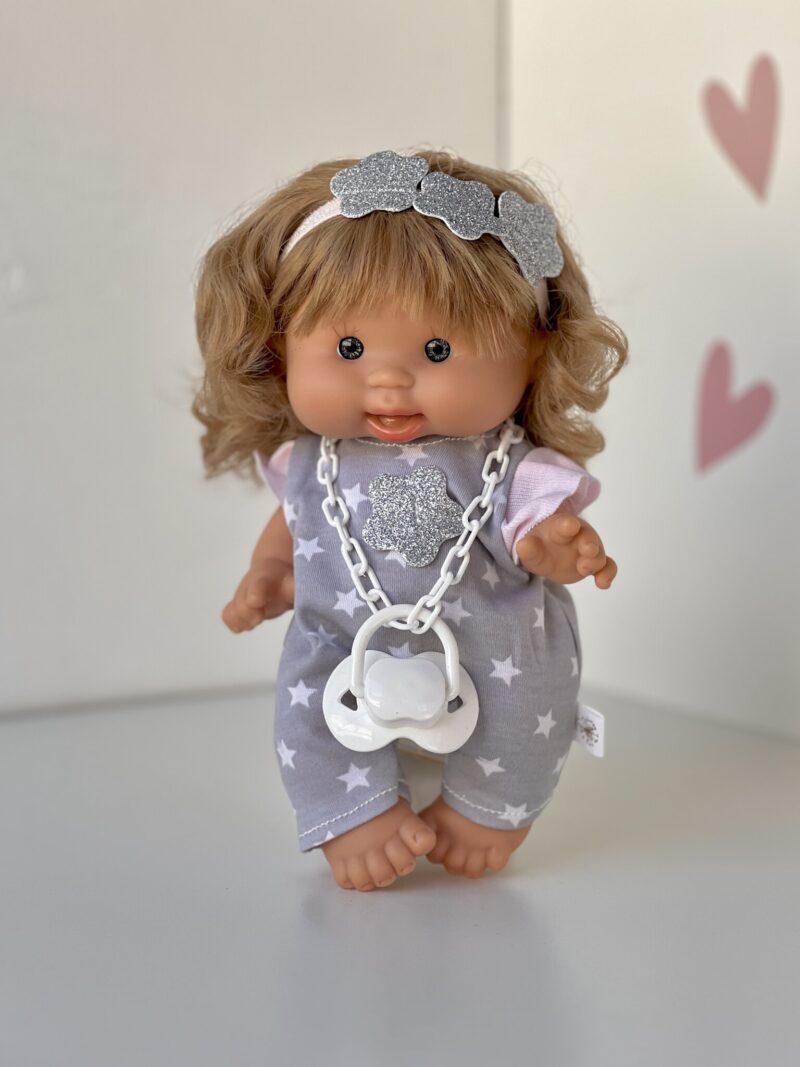 Scented doll, girl, blonde with rubber band, 26cm (Marina&Pau)