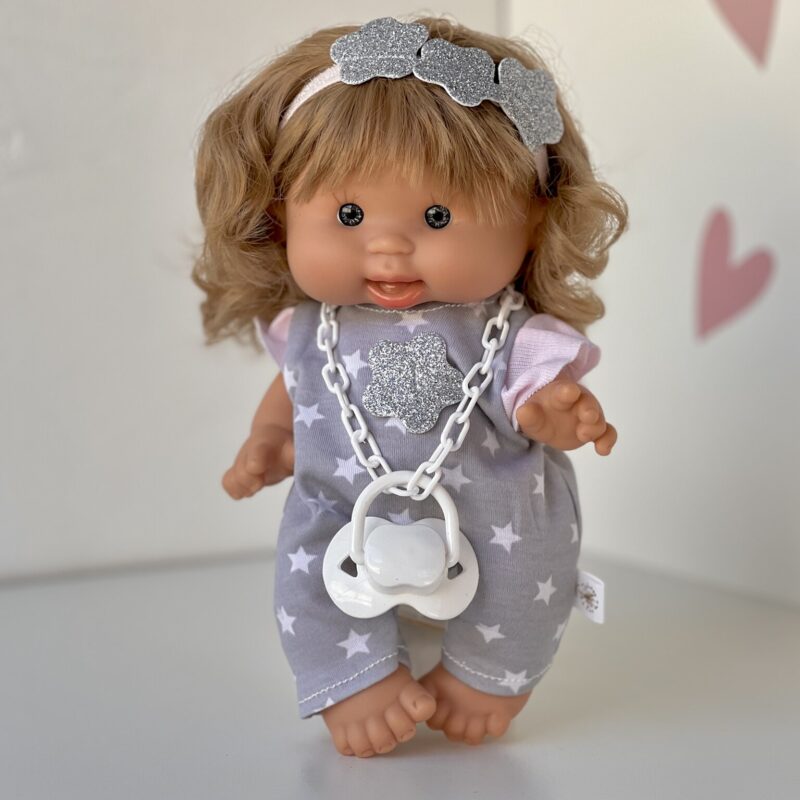 Scented doll, girl, blonde with rubber band, 26cm (Marina&Pau)