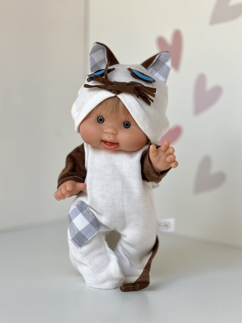 Scented doll, boy, cat costume, 26cm (Marina&Pau)