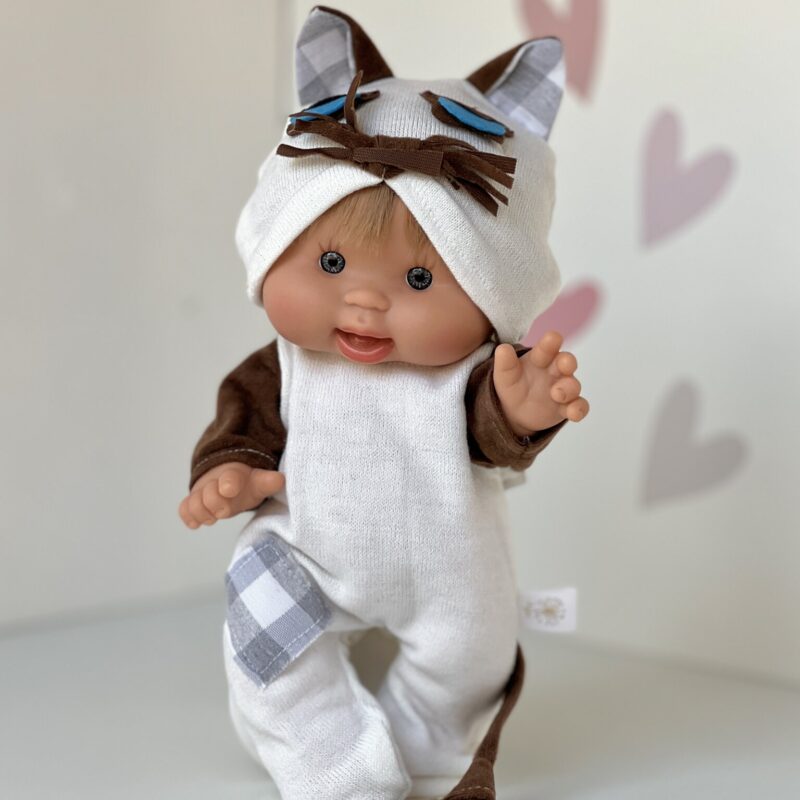 Scented doll, boy, cat costume, 26cm (Marina&Pau)