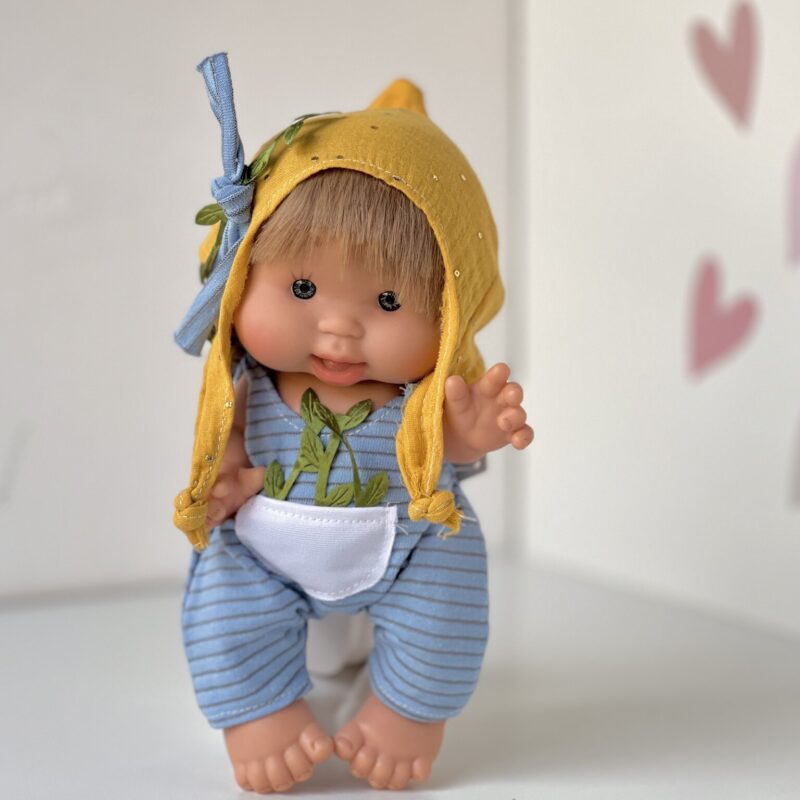 Scented doll, boy, blue jumpsuit, 26cm (Marina&Pau)