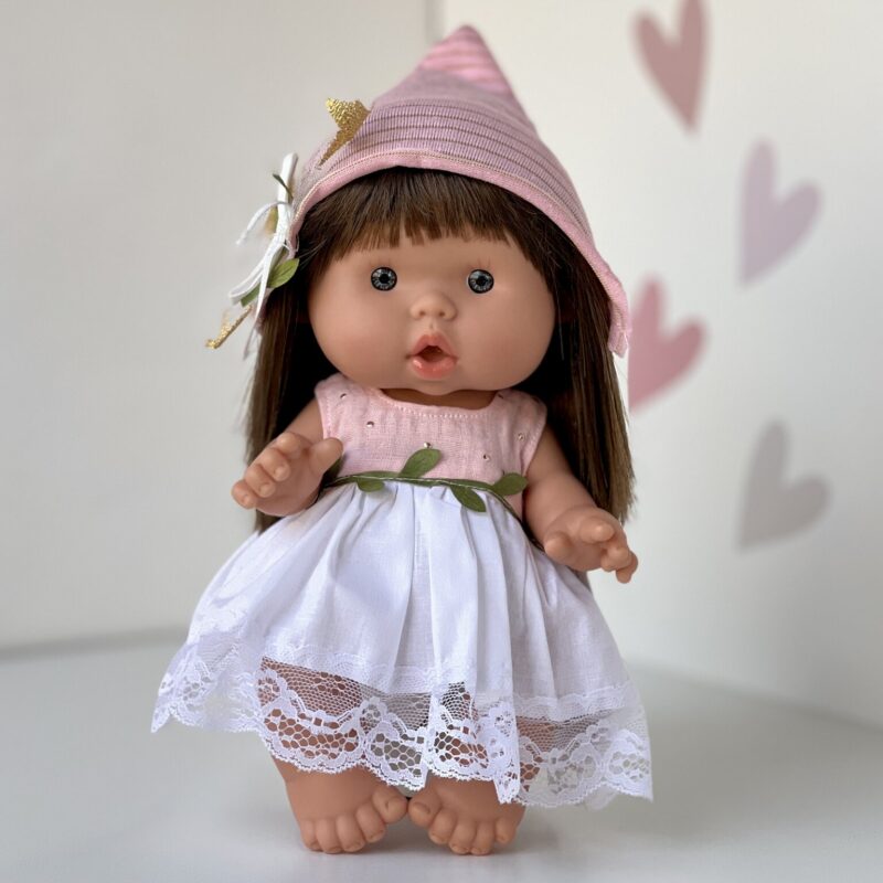 Scented doll, girl, brunette, 26cm (Marina&Pau)