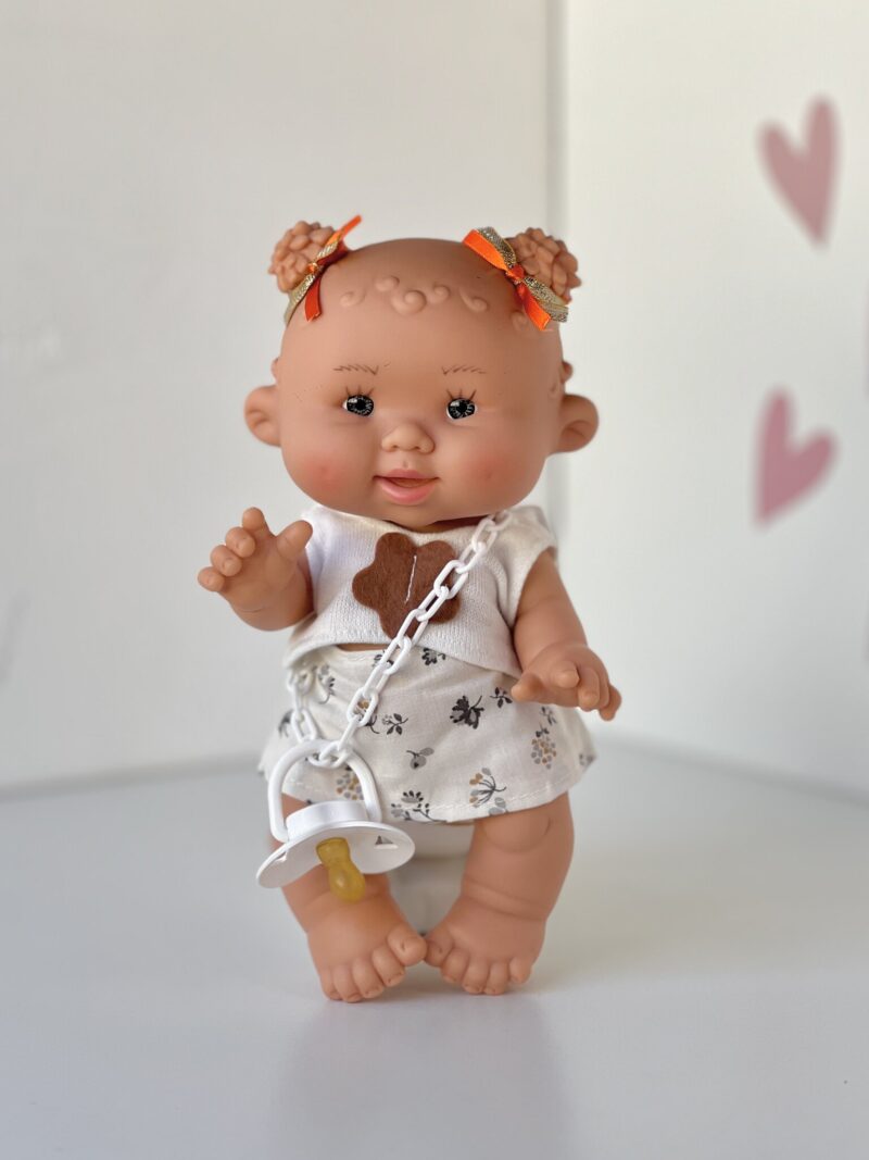 Scented doll, girl, with buns, 26cm (Marina&Pau)