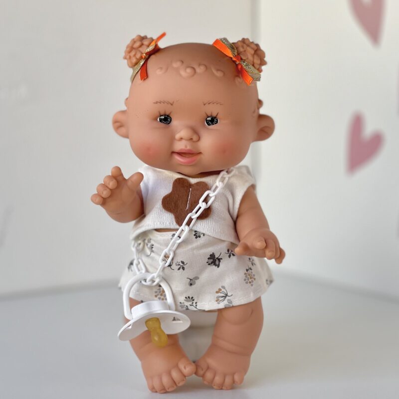 Scented doll, girl, with buns, 26cm (Marina&Pau)