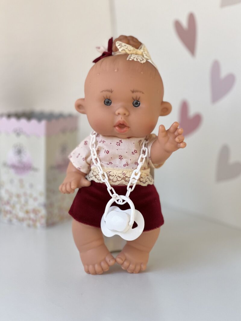 Scented doll, girl, with bun, 26cm (Marina&Pau)