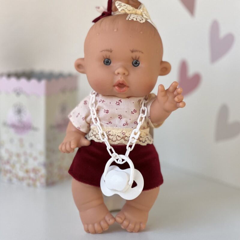 Scented doll, girl, with bun, 26cm (Marina&Pau)