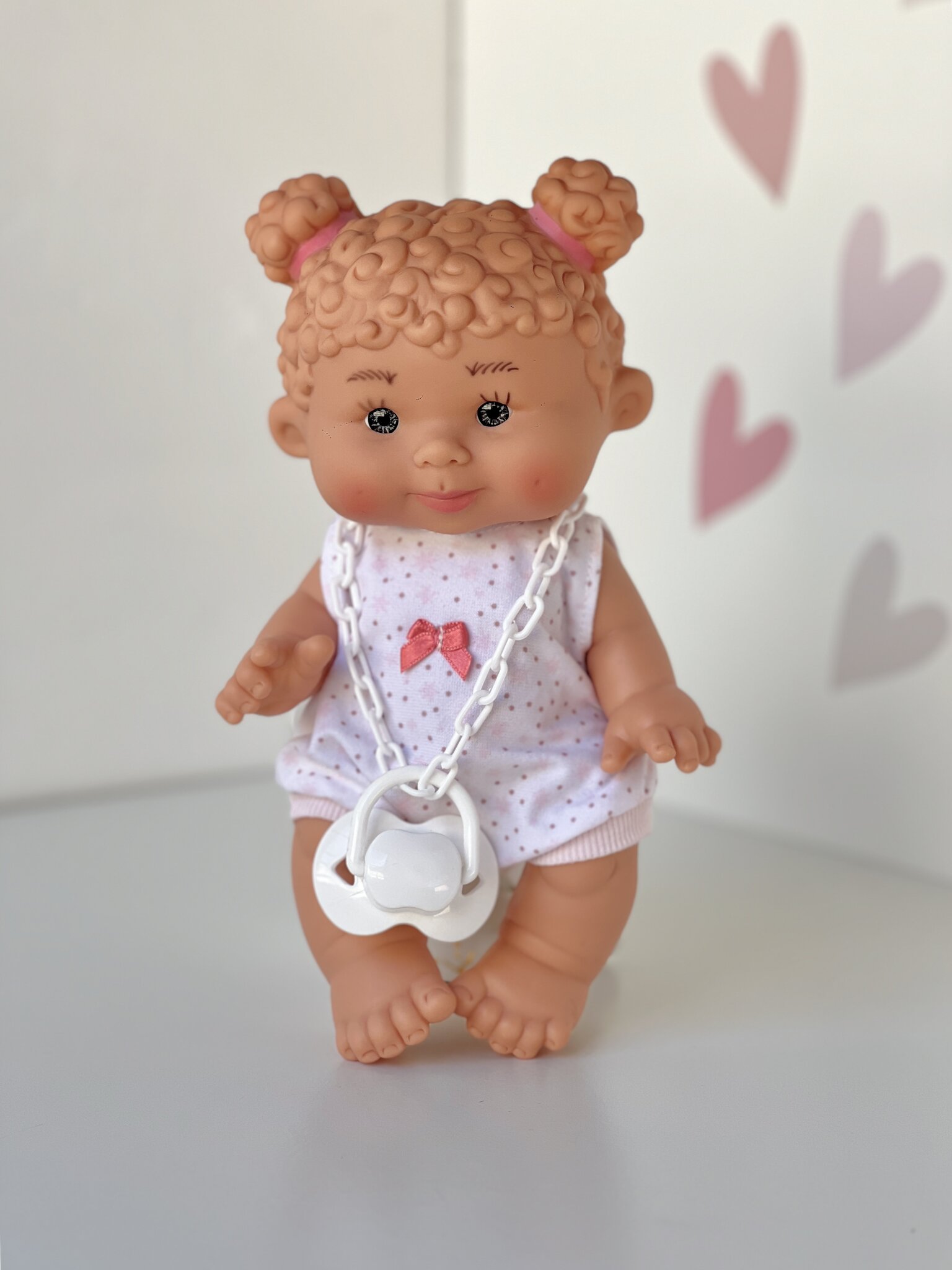Scented doll, girl, curly with bunches, 26cm (Marina&Pau)