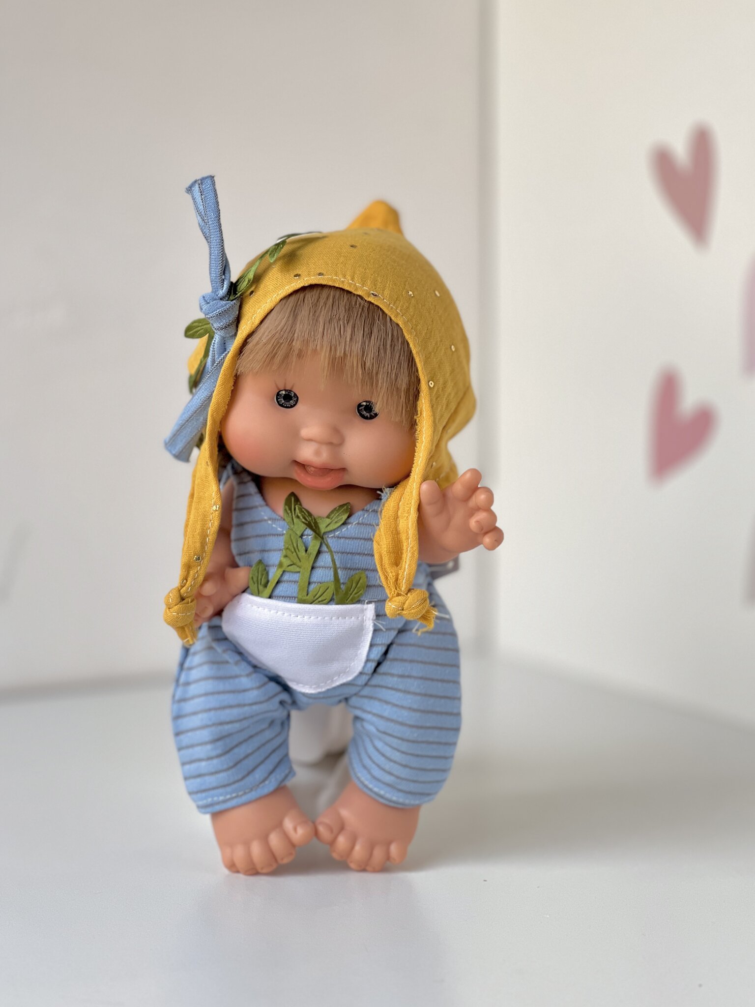 Scented doll, boy, blue jumpsuit, 26cm (Marina&Pau)