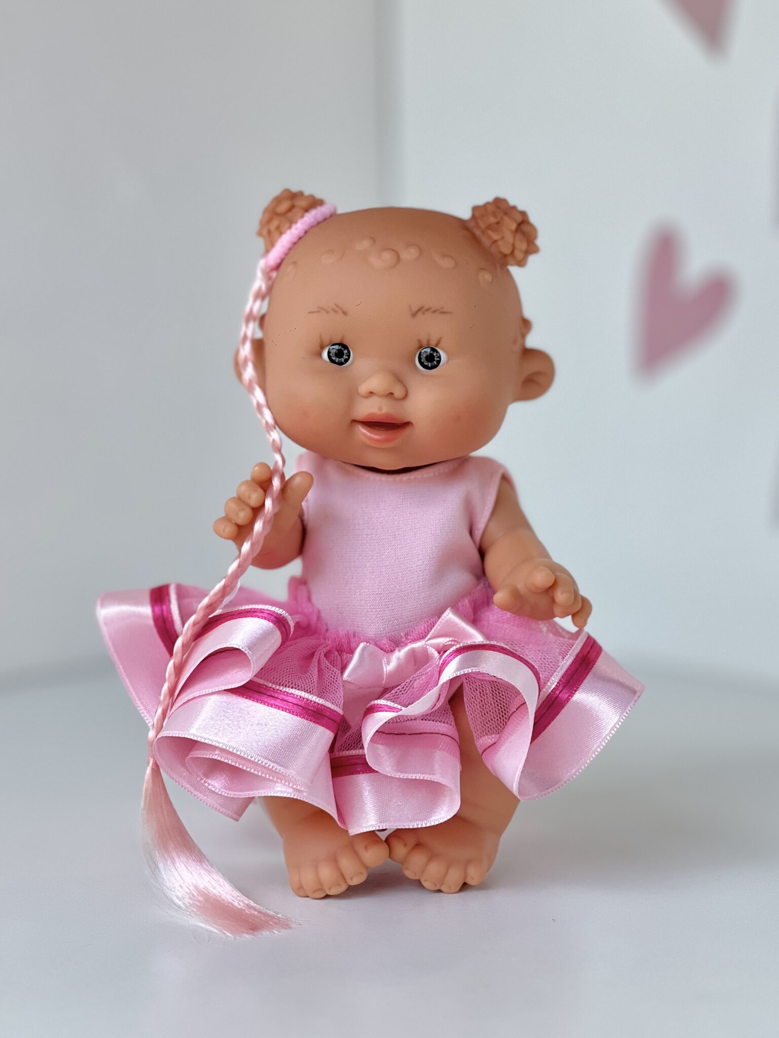 Scented doll, girl, with bunches, BEAUTY series, 21cm (Marina&Pau)